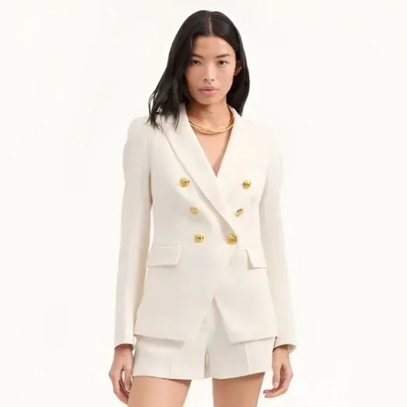 Veronica Beard Miller Dickey Jacket Blazer White Linen - Picture 1 of 7